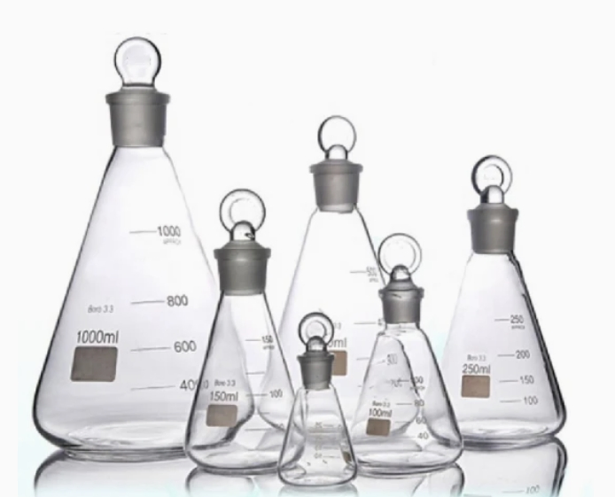 Мерный стакан лабораторный 50 мл из боросиликатного стекла