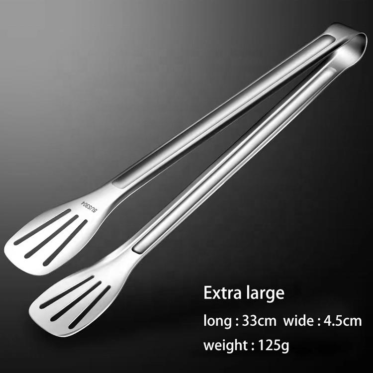 304 Stainless Steel Multipurpose Kitchen Food Tongs BBQ Steak Clip
