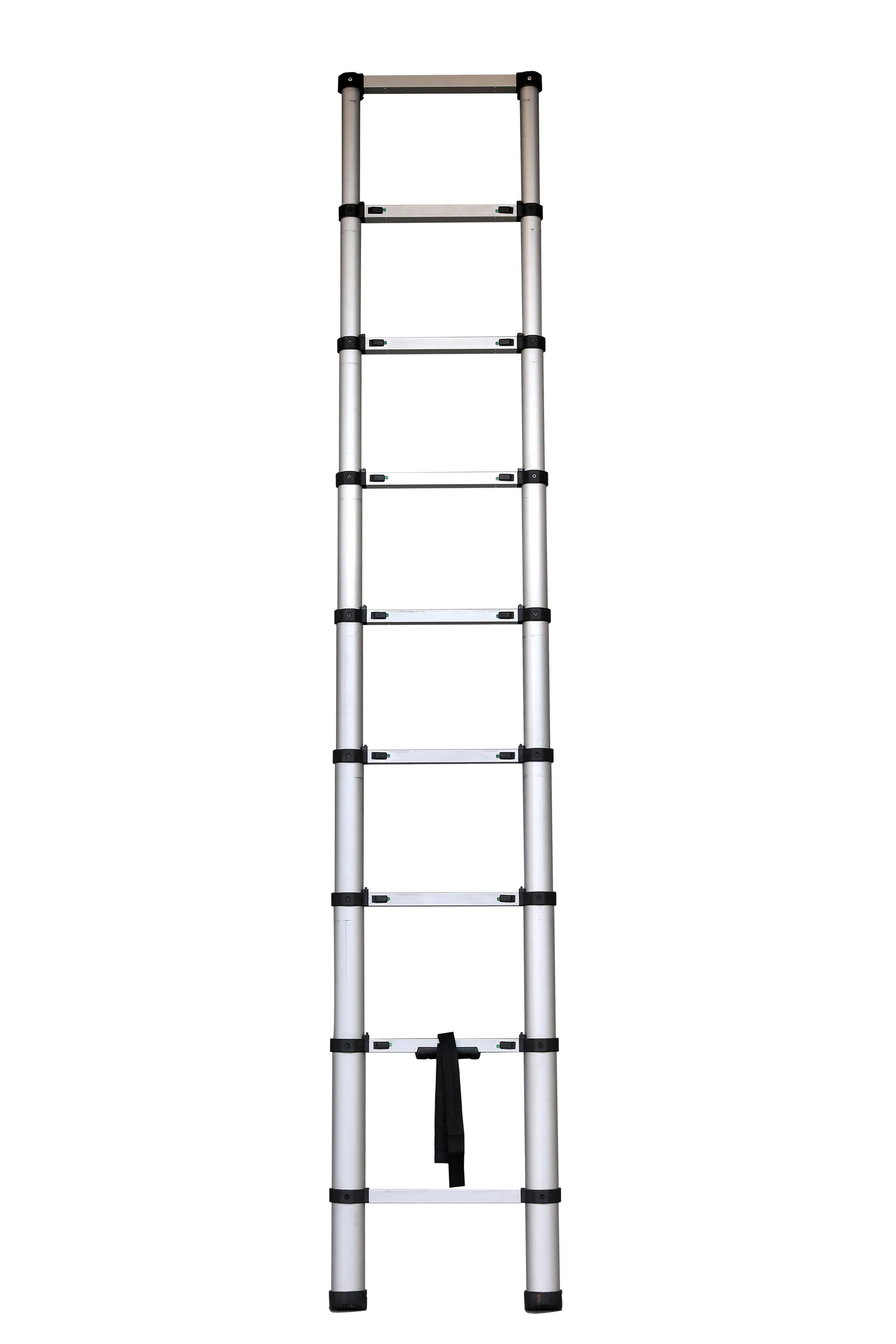 China Factory Supply High-Quality Aluminum Telescoping Ladder for Commercial Use with Safety Lock