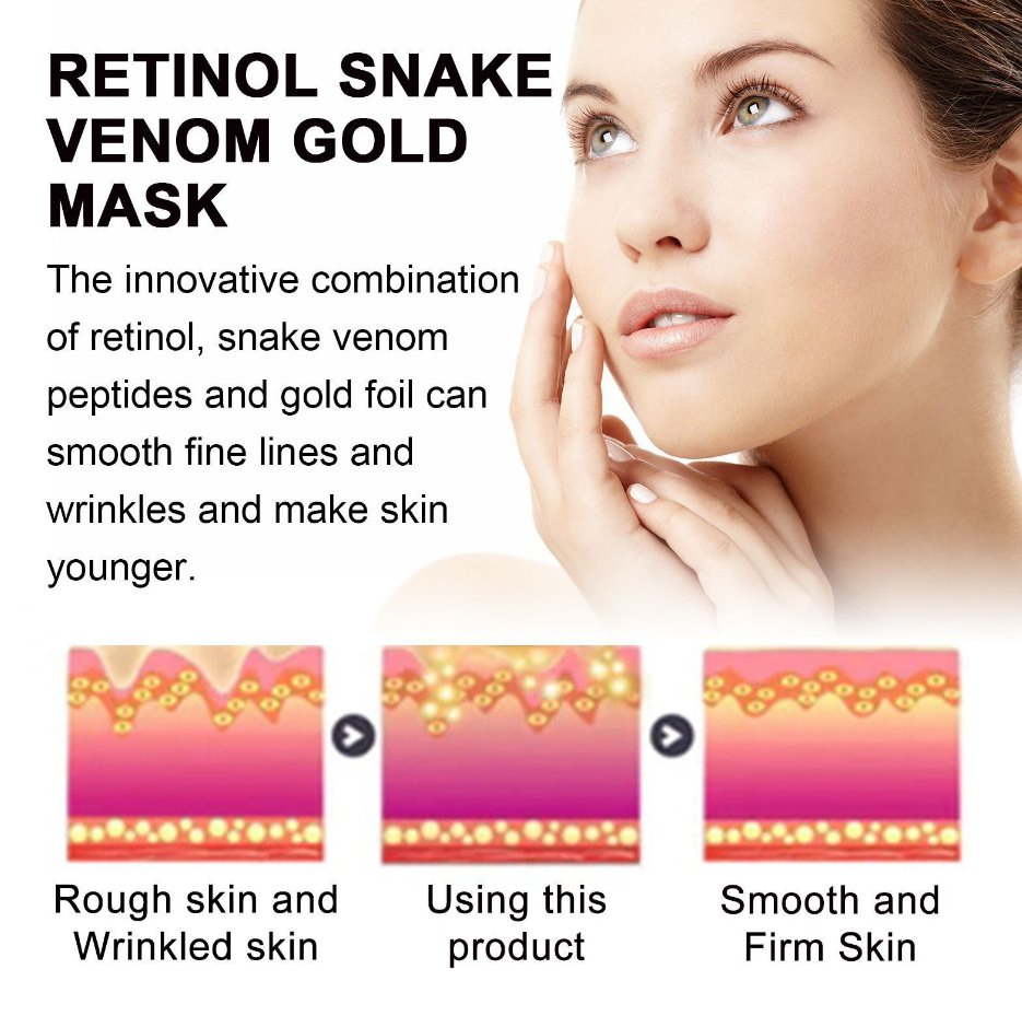 Online Wholesale Ready to Ship 24K Gold Retinol Snake Venom Facial Masks Moisturizing Facial Clay Mask Skin Care Face Mask