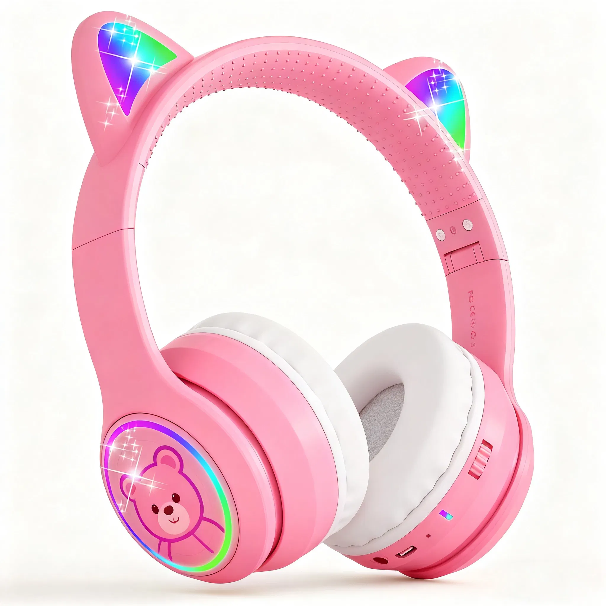 Kids Comfortable Wireless Headphones with Microphone and Durable ABS Material