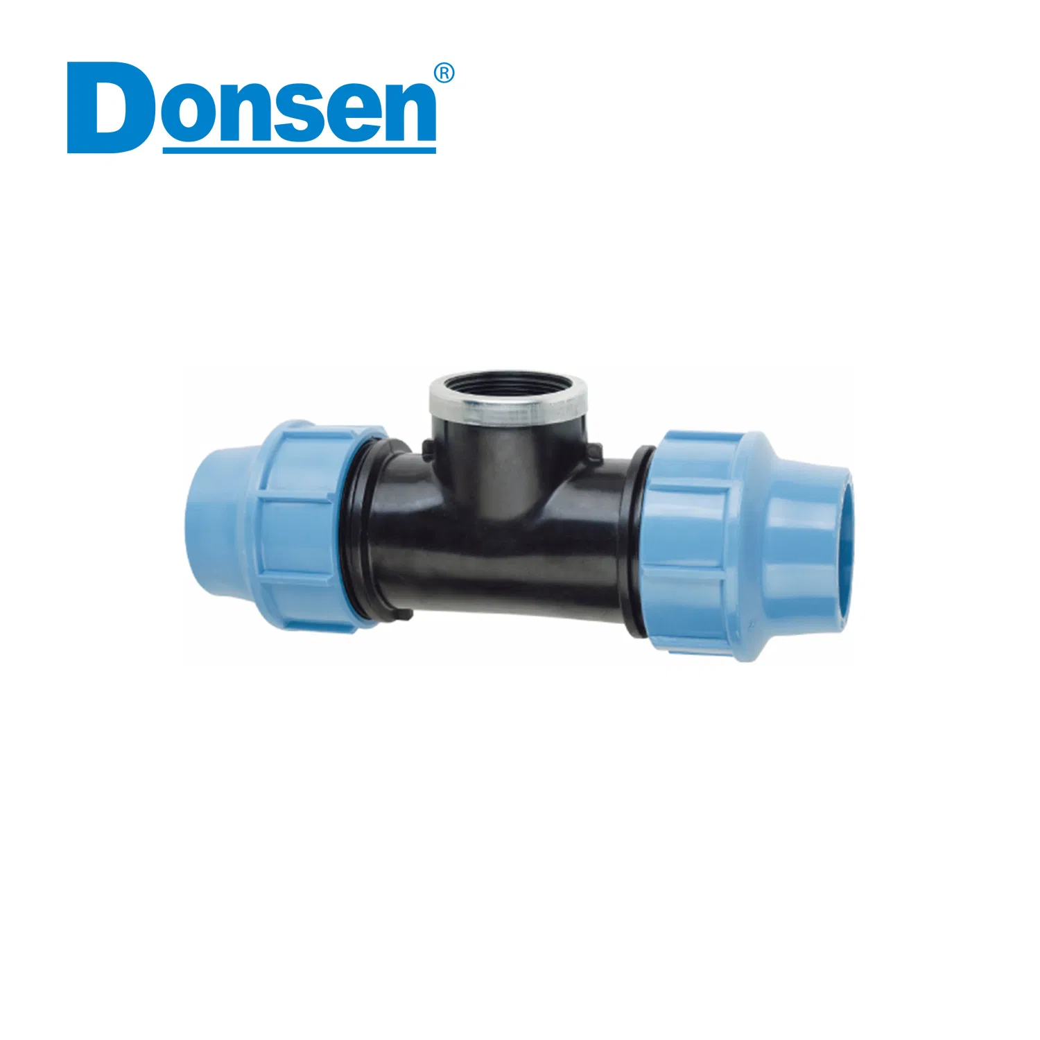 90 Degree Tee with Threaded Female Take off PP Compression Fittings