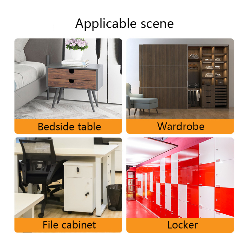 Office Desk Lock Glass Cabinet Showcase Sliding Door Lock Shopping Mall Showroom Window Serrated Tooth Lock Furniture Lock