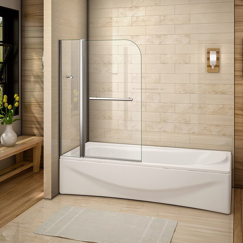 Custom Bathtub Shower Enclosure Glass Door Portable Tempered Glass Shower Screen