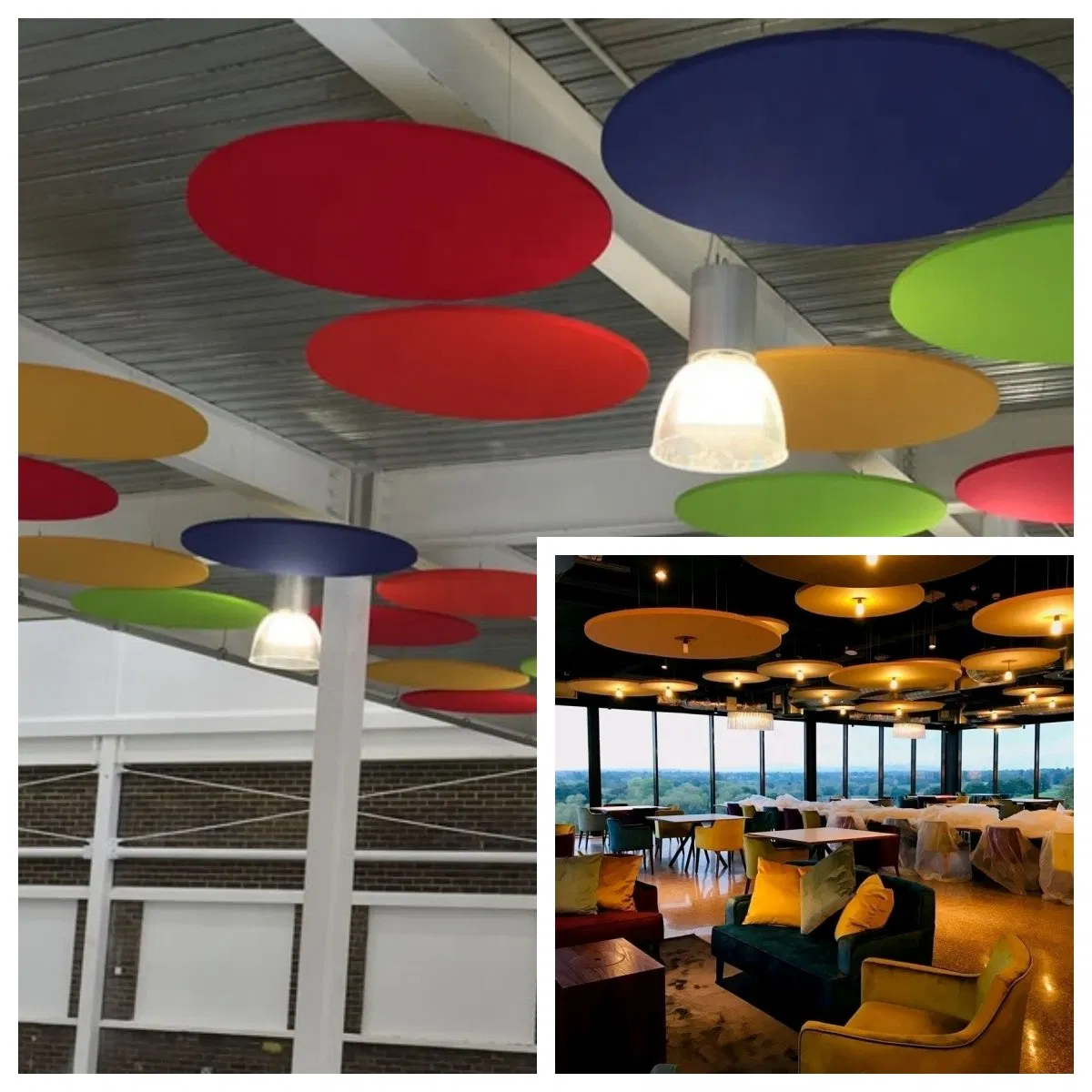 Eco-Friendly Decorative Hanging Ceiling Acoustic Ceiling Panels Sound Proof Fiberglass Panels
