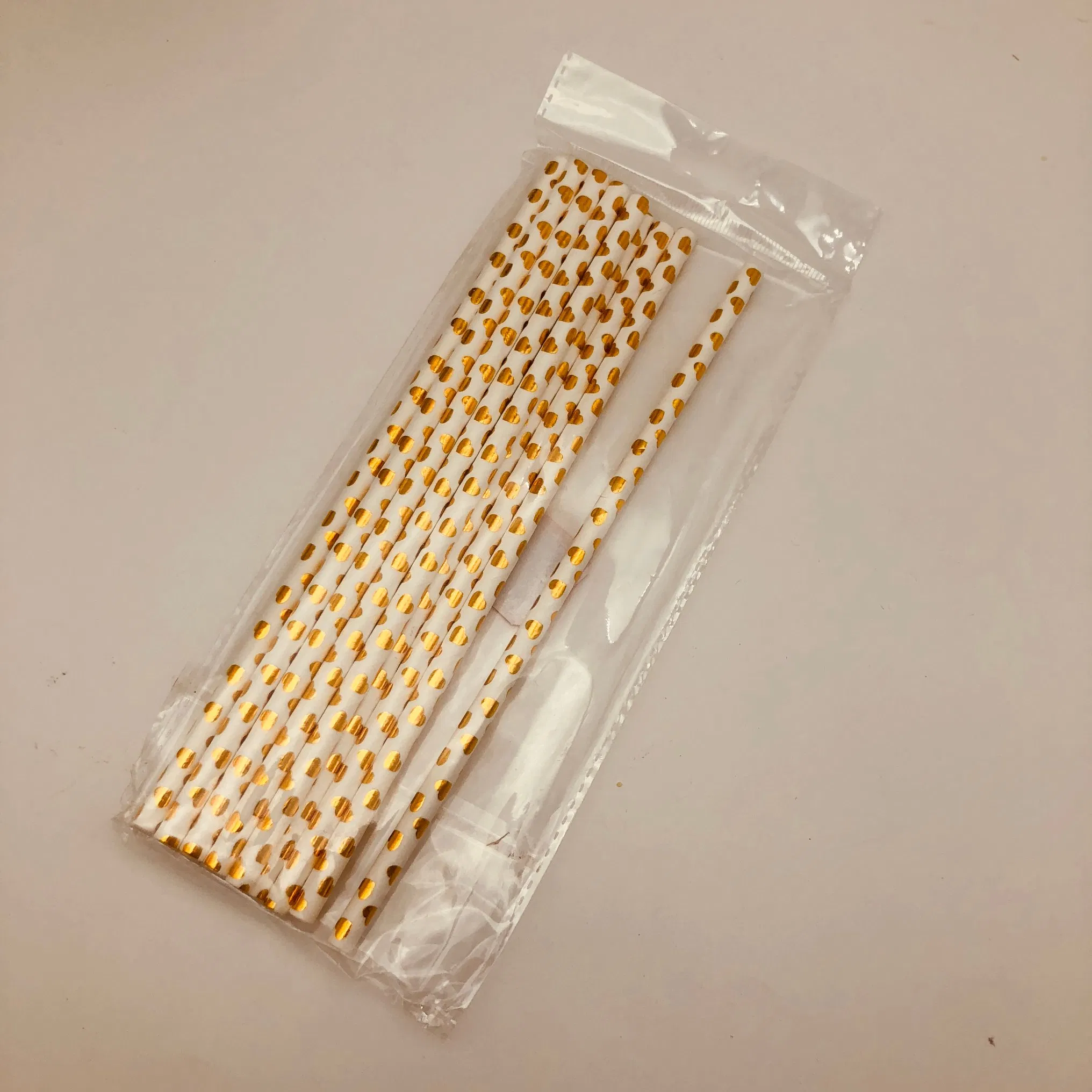 Biodegradable Recycled Striped Drinking Paper Straw for Party Decoration