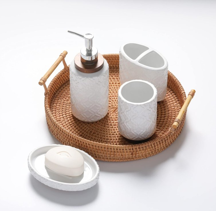 Great Design Single Ceramic Cup Elegant Tone Home Bathroom Accessories