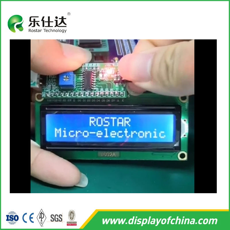 LCD-дисплей 16x2 COB, синий, для промышленных устройств