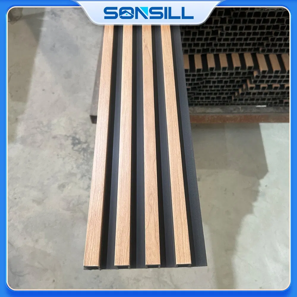 Sonsill High Quality 160*24*2900mm Wood Grain Design Interior Fireproof Waterproof PVC Decoration Wall Cladding Fluted WPC Wall Panel for Home