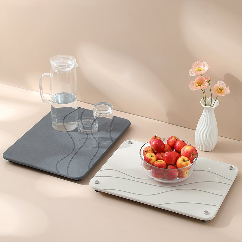 Bowl Dish Cup Knife Fork Tableware Fast Drying Crave Design Quickly Absorption Water Diatomite Stone Mat Home Mat