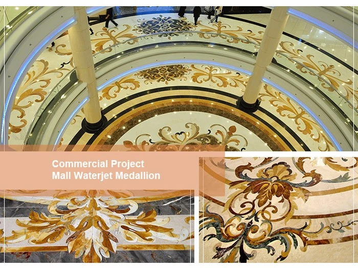 Мраморный медальон для пола Waterjet