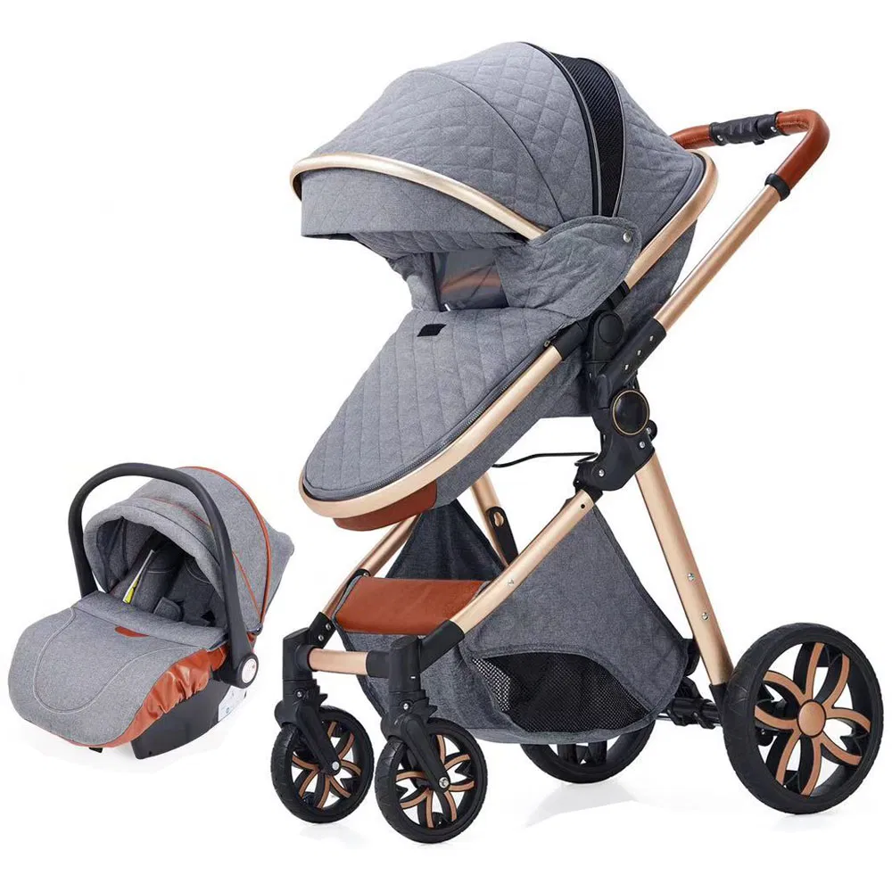 Light Weight Luxury Travel Baby Pram Stroller Car Seat 3 in 1