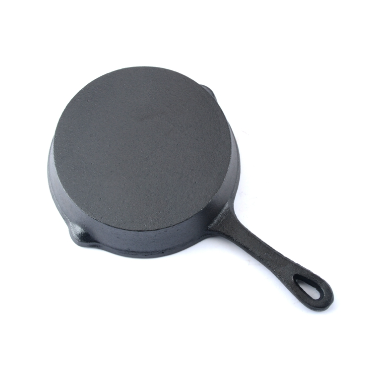 Чугунная сковорода с длинной ручкой, 14 см