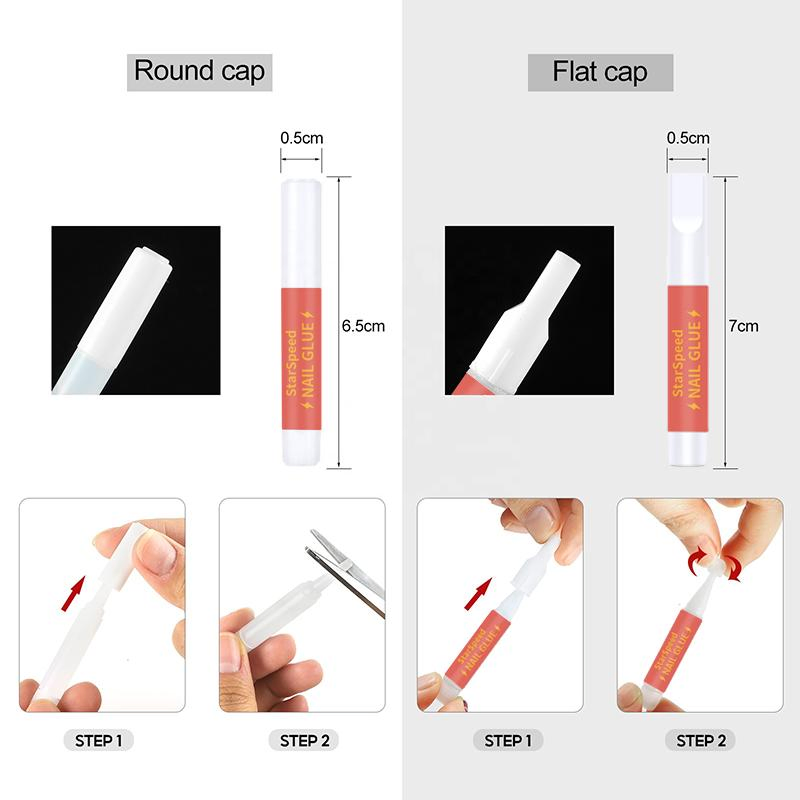 Professional Manufacturer Top Quality Acrylic Fake Nails Glue Pink 2g Nail Glue for Nails