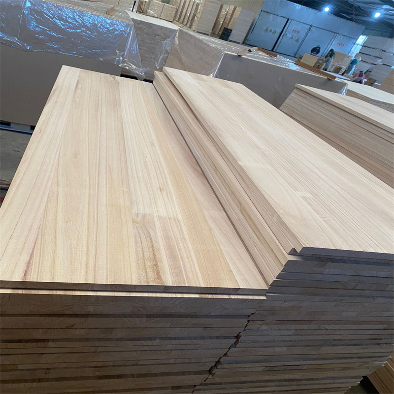 Paulownia Edge Glued Panels with Natural Color 22mm Thickness