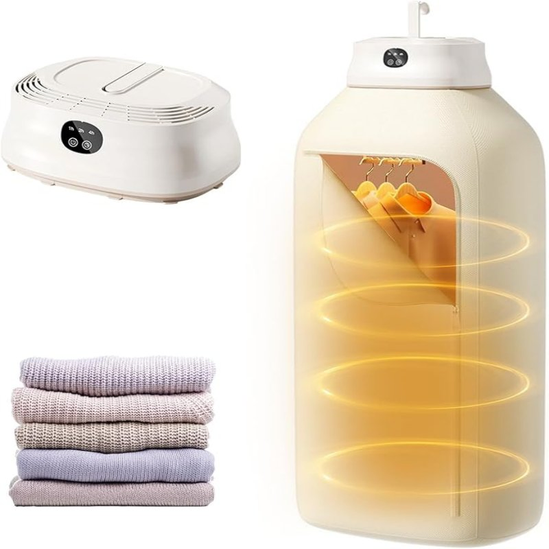 2026 Portable Smart Clothes Dryer Mini Compact Clothes Dryer Small Silent Clothes Dryer with Adjustable Timer