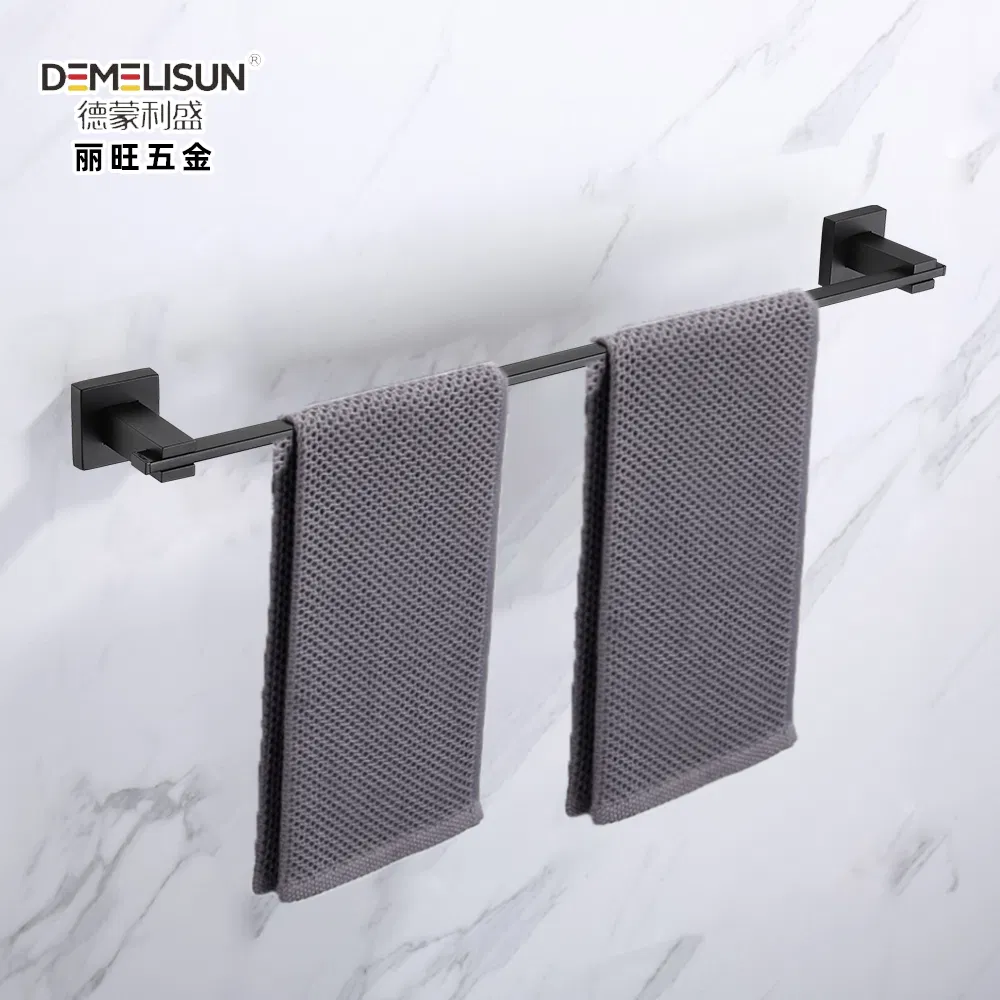 Towel Rack Bathroom Shelf Double Wall Mounted Stainless Steel Racks