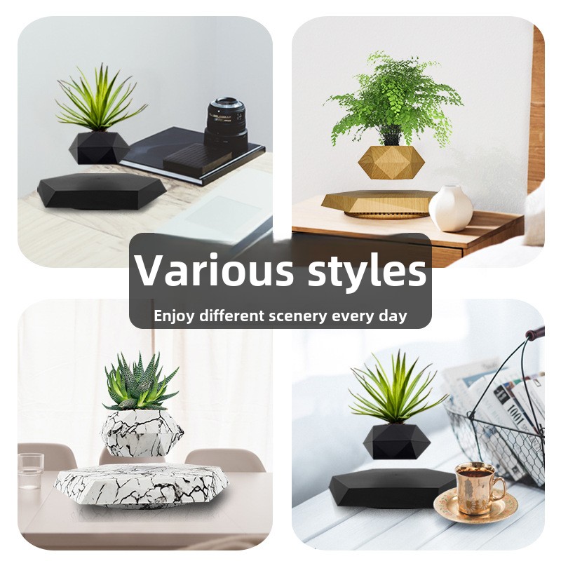 Кашпо глазурованное мраморное скандинавский стиль