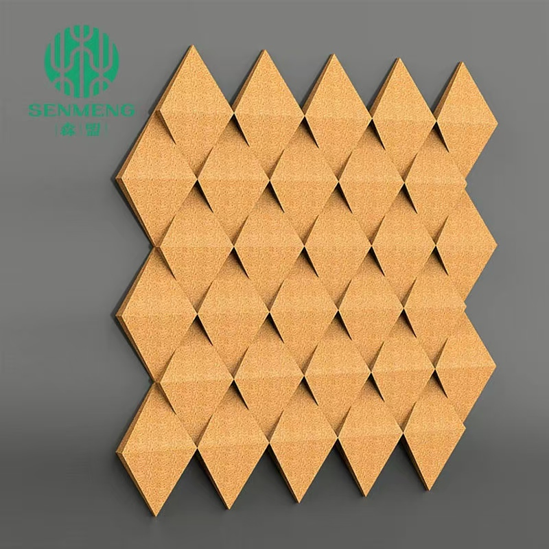 Eco Friendly Customized Cork Wall Panels Good Acoustic Heat Insulation