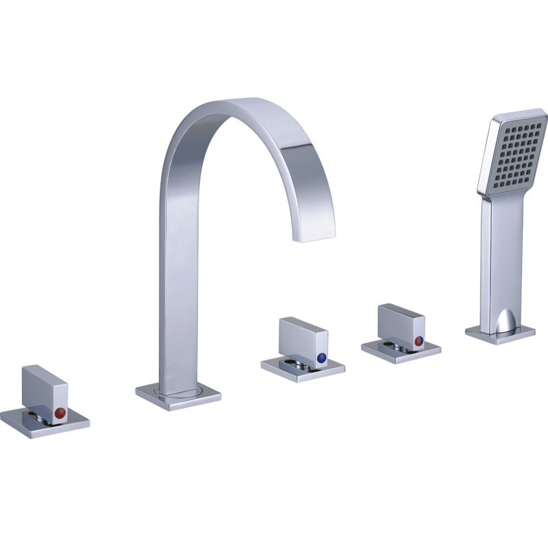 5 Holes Mixer Bathtub Faucet Split Bath Shower Set
