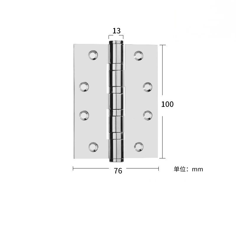 Furniture Hardware Accessories High Quality Solid Copper Door Hinge 4'' and 5'' Thickened Black Mute Hinge