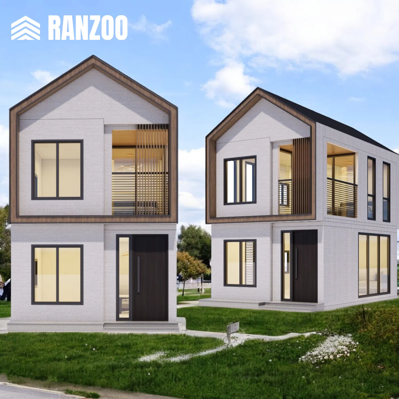 Ranzoo Portable  prefabricated Container prefab folding House smart Home with Solar Power and Free Design