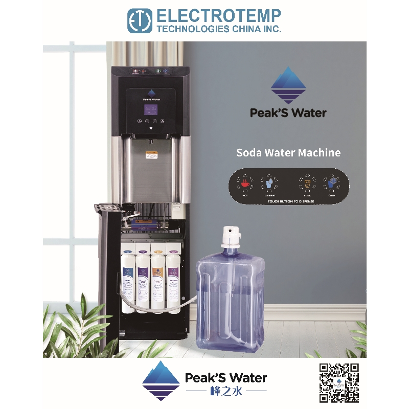 Large Capacity Hot Cold Water Dispenser Purifier with Sparkling Soda Maker Machine
