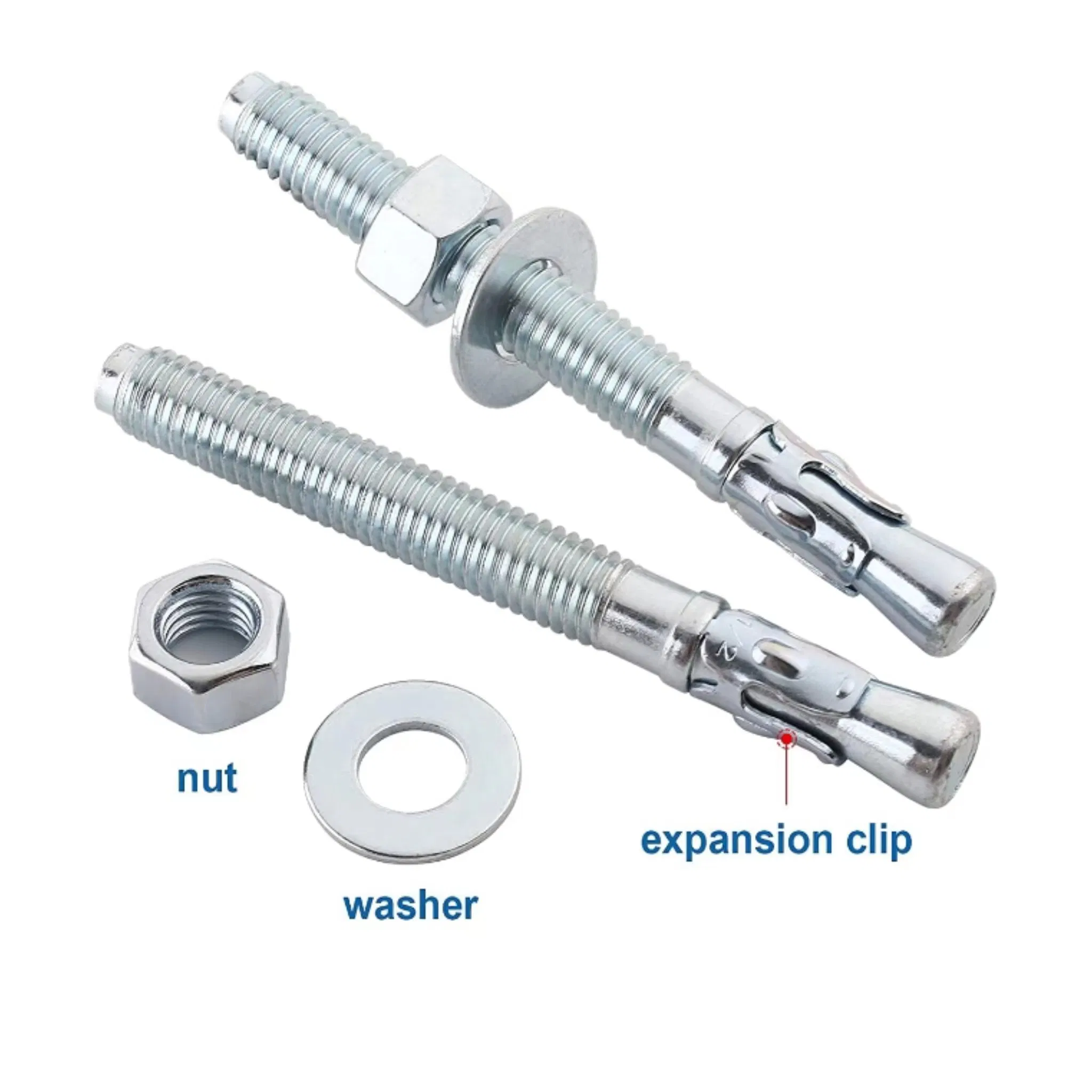 Анкерный болт клиновой с гайкой и шайбой