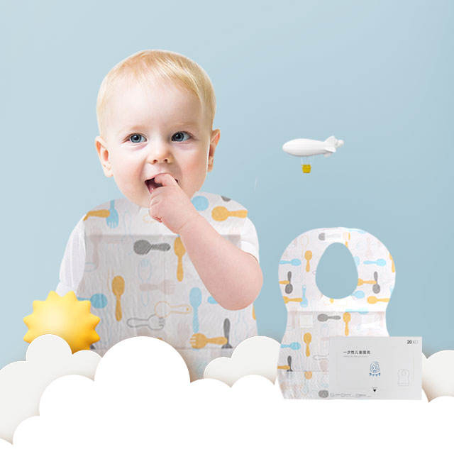 Ultra Thin Nonwoven Portable Disposable Baby Bib