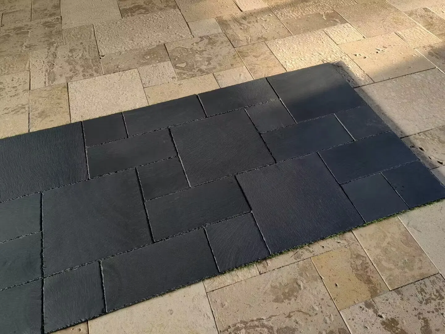 Culture Stone Absolutely Black Slate Stone Veneer with Natural Split Surface for Wall Cladding