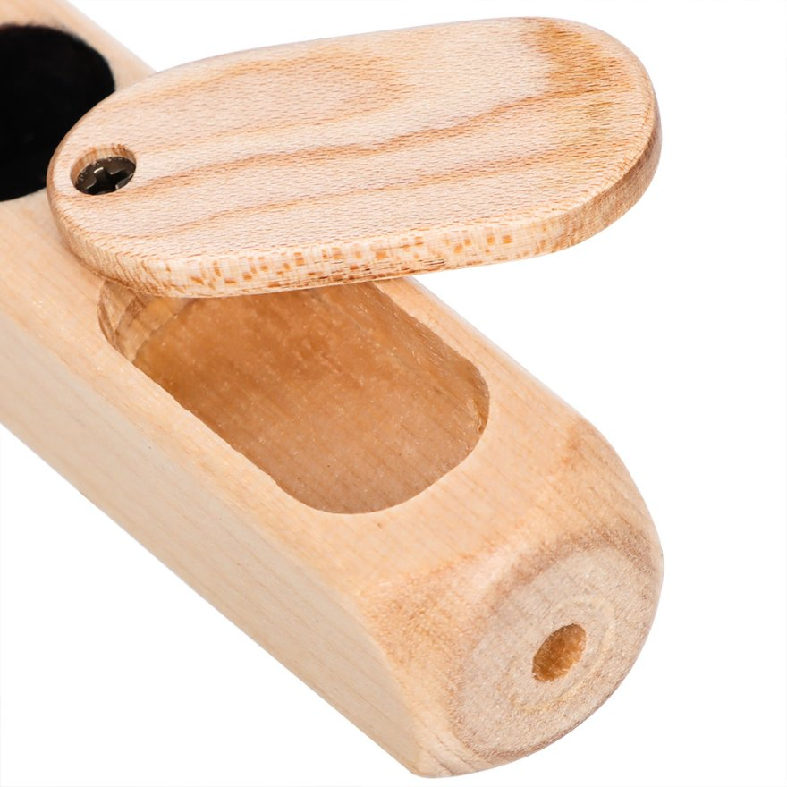 Two Hole Rotary Wooden Pipe with Cover for Storing Two in One Glass Pipe