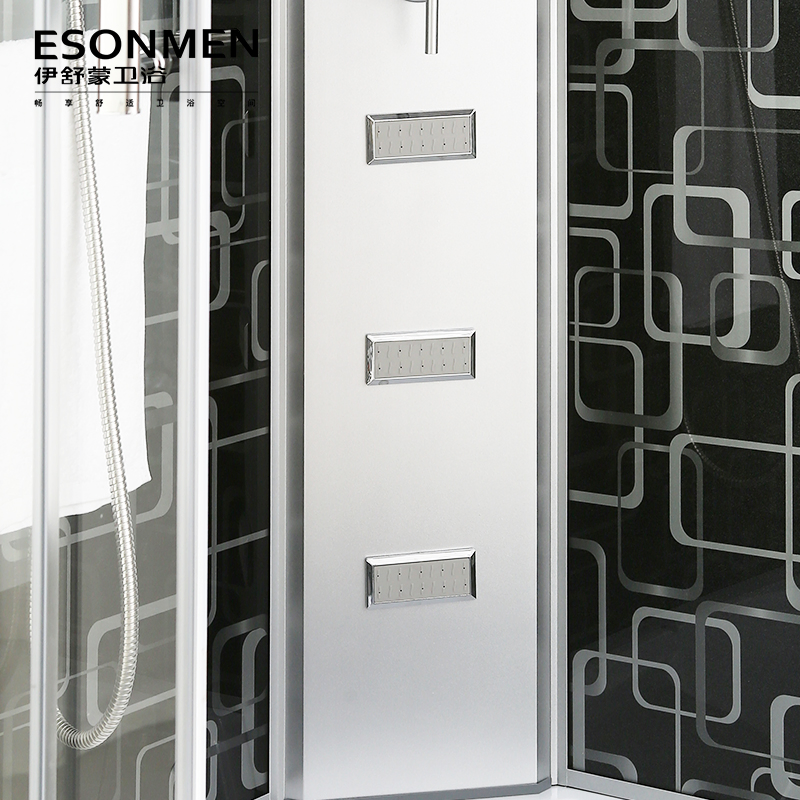 Smart Shower Room with LED Lighting and Advanced Technology