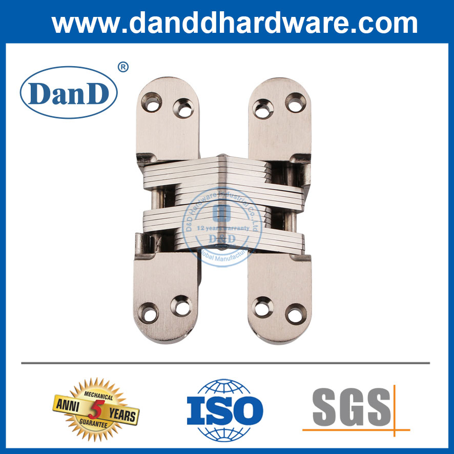 180 Degree Zinc Alloy Hardware Self Closing Polish Adjustable Hidden Cabinet Pivot Stainless Steel 304 Wood Iron Heavy Duty Door Invisible Concealed Door Hinge