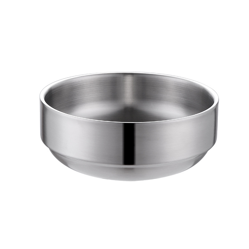 Stainless Steel Double Bowl Multi Size Salad Fruit Salad Mixing for Home Hotel Restaurant