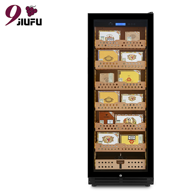Refrigerator Wholesale Cigar Humidor High Sensitive Hum. Sensor Cigar Cooler Wood Display Cabinet Cigar Humidor