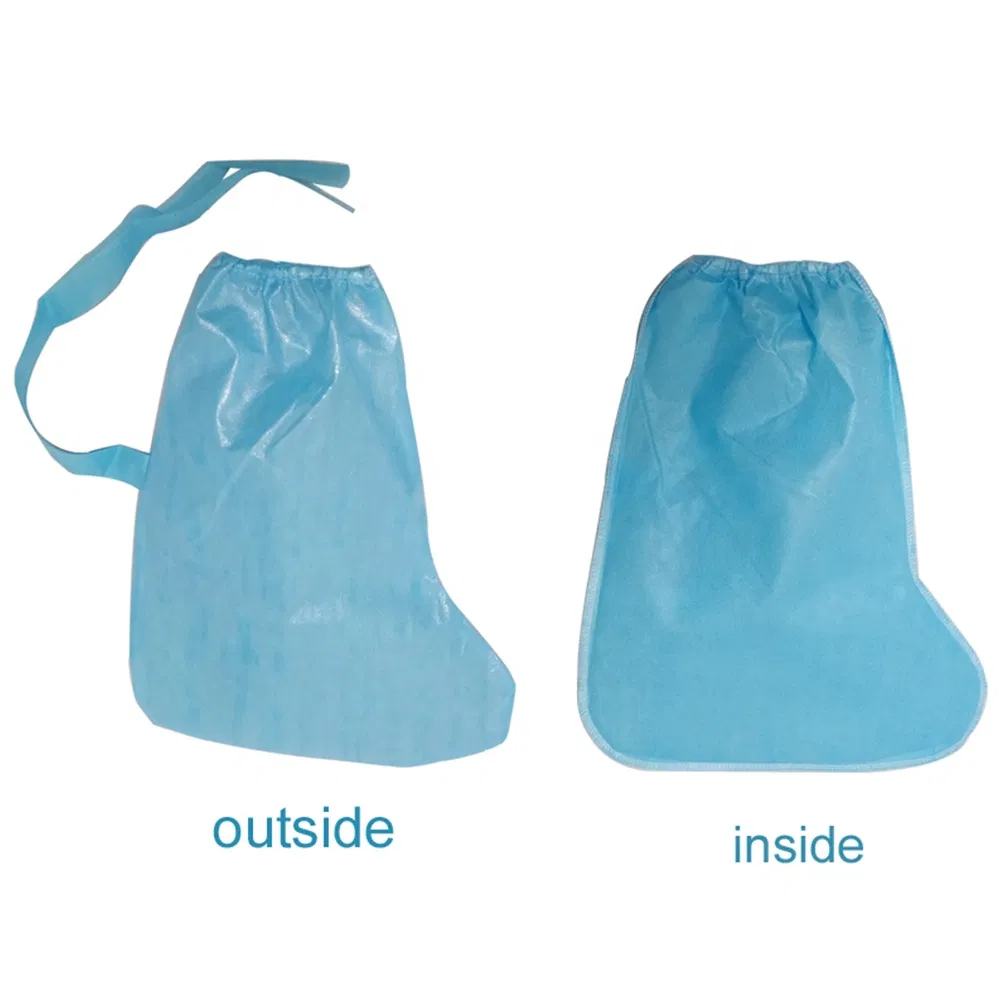 Disposable PP/SMS Nonwoven Boot Cover with Tie on