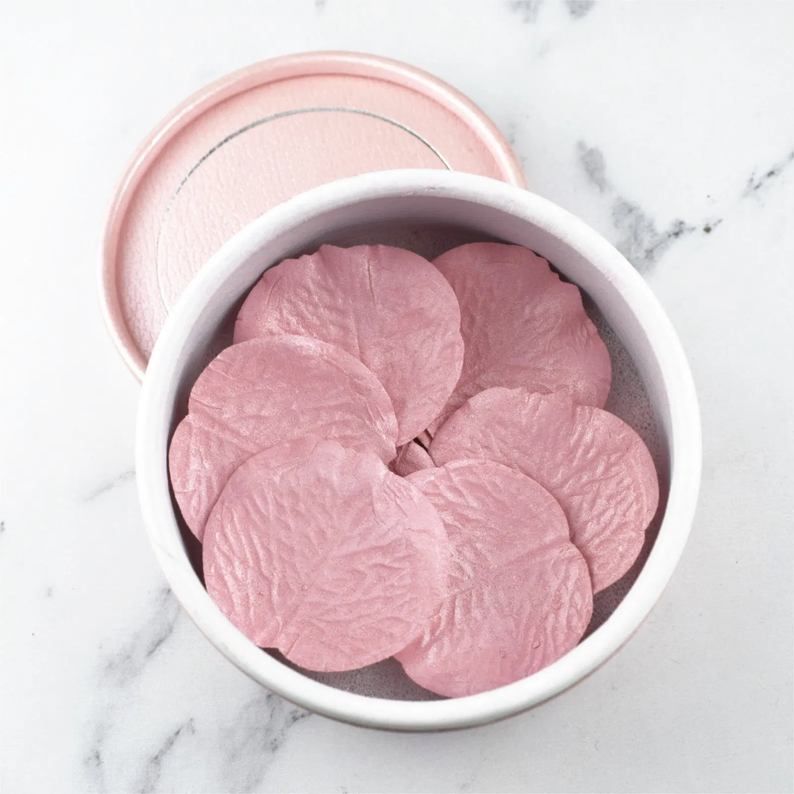 Private Logo Rose Pink Petal Shape Makeup Product Pretty Petal Pastel Mono Blush