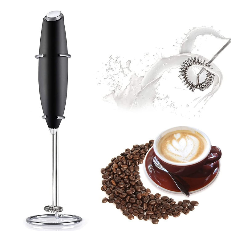 High-Efficiency 2AA-Battery - Powered Milk Frother - Make Creamy Froth in Seconds!