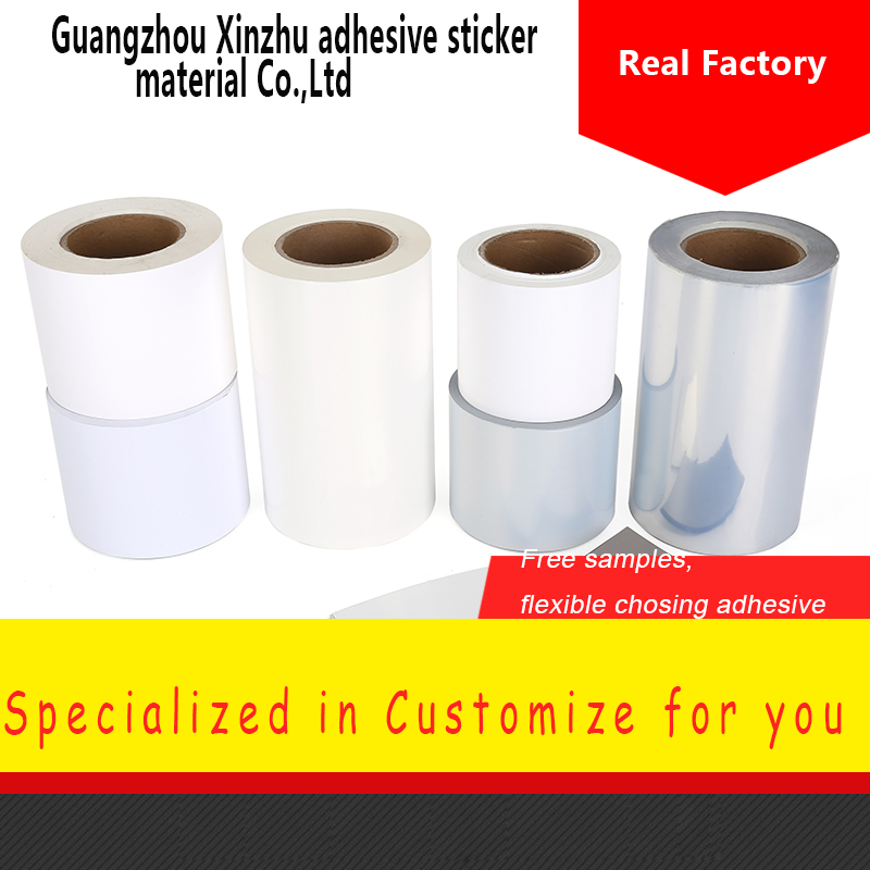 Factory Manufacture PP Pet PVC Self Adhesive Sticker Paper PVC Label Sticker Roll Wholesale