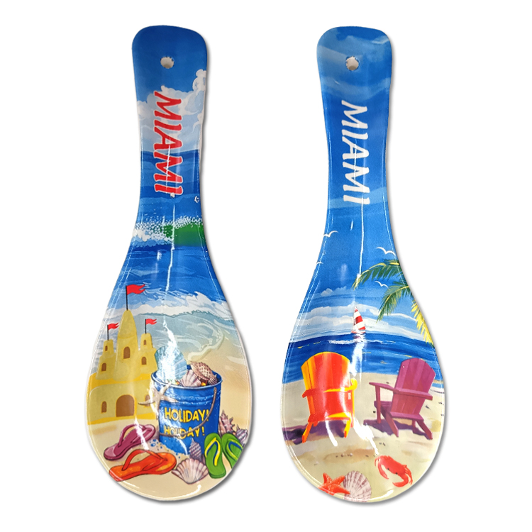 Custom Logo Personalized Ceramic Spoon Rest Spoon Holder Ceramic France Paris Souvenir Spoon