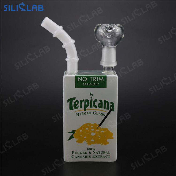 Custom Cheapest Juice Box Beer DAB Rig Smoking Glass Waterpipes Hookah in Stock