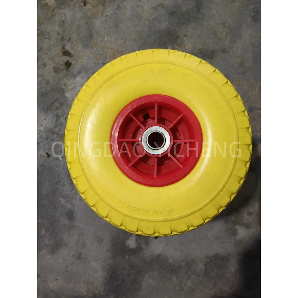Trolley Small Pneumatic Solid Tire Rubber Wheel 10X3.00-4 Wheelbarrow Tire