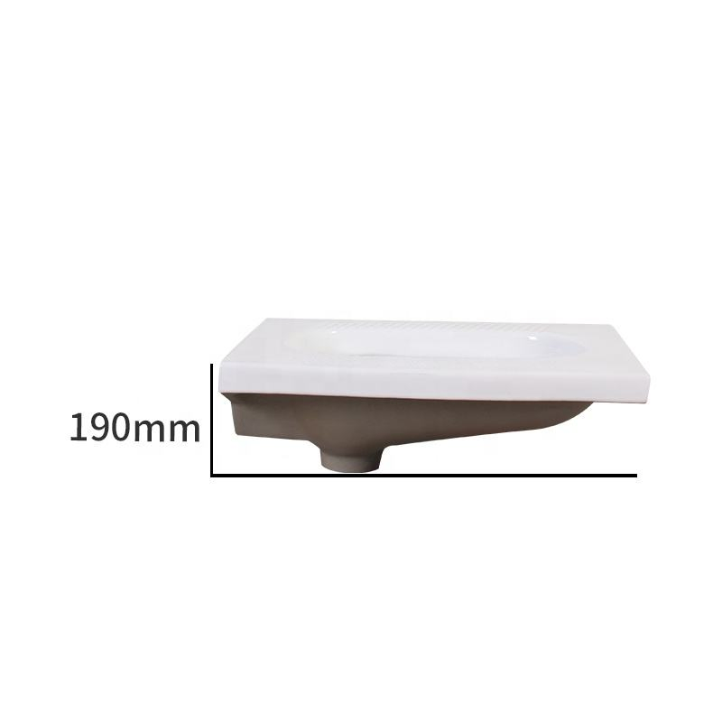 High Effective Flush Porcelain Squatting Pan Bathroom Sanitary Wc Squat Ceramic Toilet Pan Cheap Commode