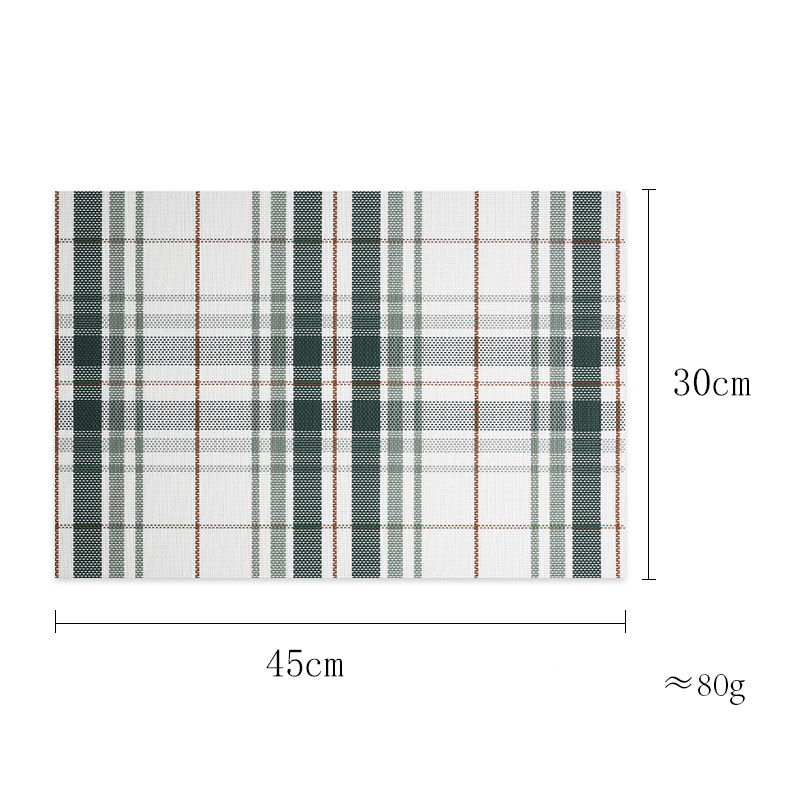 Woven Checkered Placemats for Home, Minimalist Style Heat-Resistant Pads, Sublimation Finished Pads