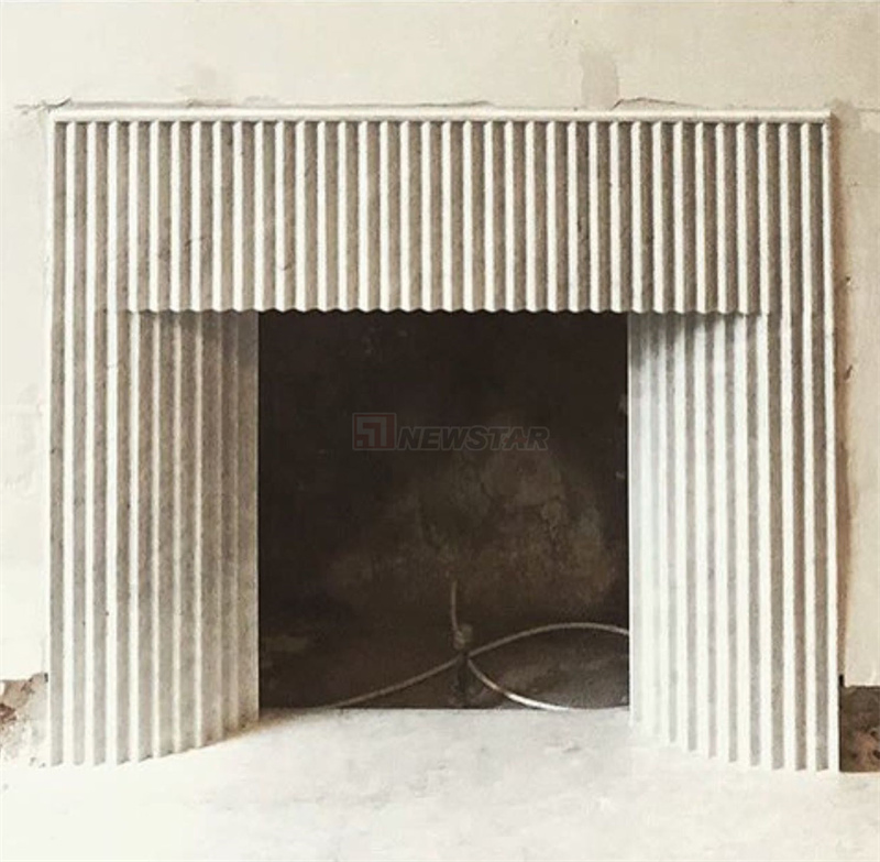 Newstar Stone Sample Style Fireplace Natural Stone Marble Fireplace Stone Mantel Indoor Decoration Marble Fireplace