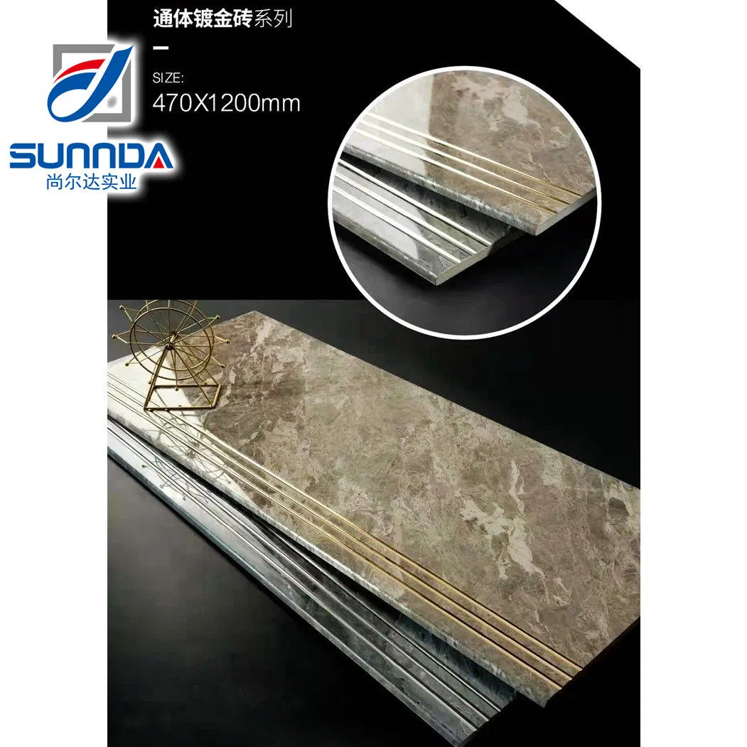 Home Decorative Foshan120X47cm Marble Pattern Design Glazed Porcelain Stair Floor Step Tile for Hotel House
