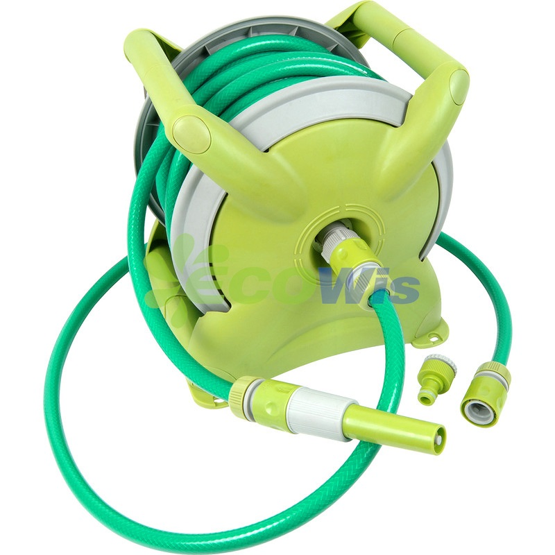Wall Mounted Garden Hose Reel with Holder Set