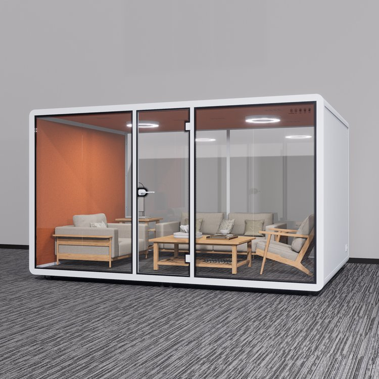 Eco-Friendly Soundproof Discussion Pod Made From Aluminum Alloy Frame for School