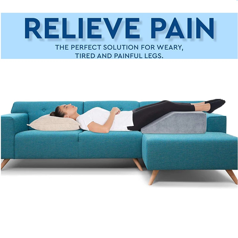 Leg Elevation Pillow Memory Foam Wedge Foot Ankle Knee Hip Relieves Pain