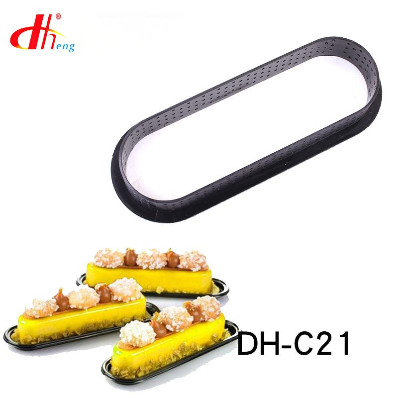 Cutter Perforated Black Circle Bakeware Cake Dessert Mousse Tart Ring